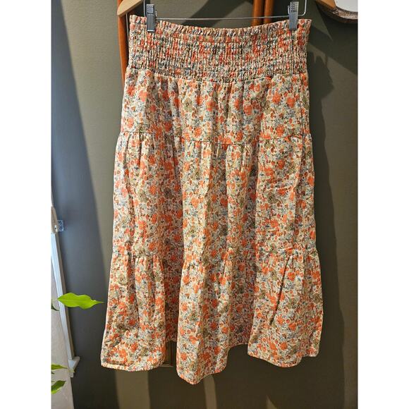 Universal Thread 100% Cotton Floral Maxi Skirt with Pockets – Size L - Picture 1 of 6
